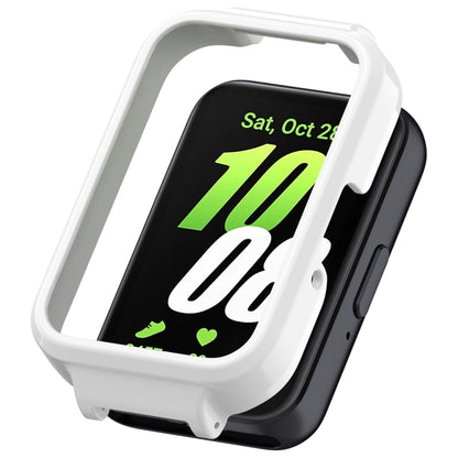 For Samsung Galaxy Fit 3 12mm Half Coverage Hollowed PC Watch Protective Case(White) - Watch Cases by buy2fix | Online Shopping UK | buy2fix