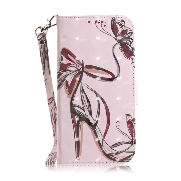 For Google Pixel 9 Pro 3D Colored Horizontal Flip Leather Phone Case(Butterfly High-heeled) - Google Cases by buy2fix | Online Shopping UK | buy2fix