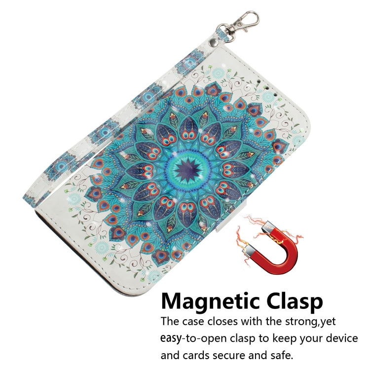 For Google Pixel 9 3D Colored Horizontal Flip Leather Phone Case(Peacock Wreath) - Google Cases by buy2fix | Online Shopping UK | buy2fix