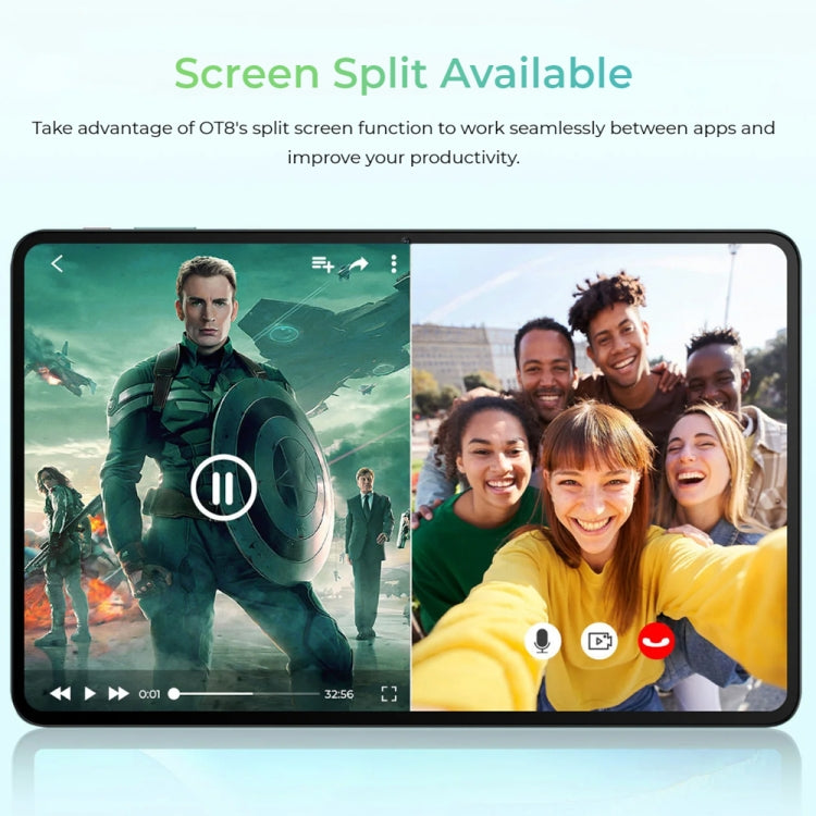OUKITEL OT8 Tablet PC 11 inch, 6GB+256GB, Android 13 Unisoc Tiger T606 Octa Core, Support Dual SIM 4G Network, EU Plug(Green) - Other by OUKITEL | Online Shopping UK | buy2fix
