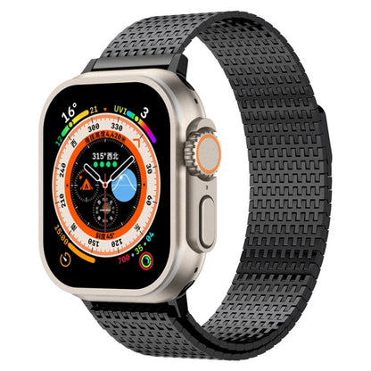 For Apple Watch Ultra 2 49mm Milanese Loop Magnetic Clasp Stainless Steel Watch Band(Black) - Watch Bands by buy2fix | Online Shopping UK | buy2fix