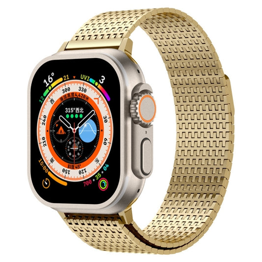 For Apple Watch Series 4 44mm Milanese Loop Magnetic Clasp Stainless Steel Watch Band(Gold) - Watch Bands by buy2fix | Online Shopping UK | buy2fix