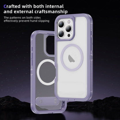 For iPhone 16 Pro Max Guard Magsafe Magnetic Ring Matte Phone Case(Light Purple) - iPhone 16 Pro Max Cases by buy2fix | Online Shopping UK | buy2fix