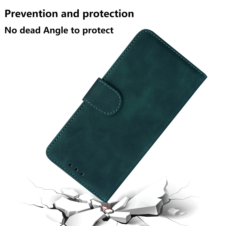 For Google Pixel 9 Pro Skin Feel Pure Color Flip Leather Phone Case(Green) - Google Cases by buy2fix | Online Shopping UK | buy2fix