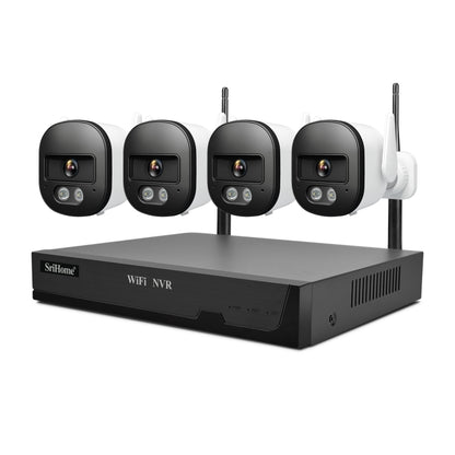 SriHome NVS001E-IPC056 Ultra HD 4 Channel WiFi Network Video Recorder Set(US Plug) - Video Recorder Kit by SriHome | Online Shopping UK | buy2fix