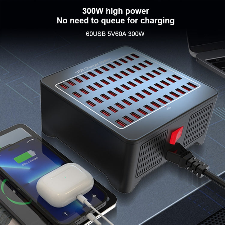 YFY-A78 300W 60 Ports USB Smart Charging Station(AU Plug) - Multifunction Charger by buy2fix | Online Shopping UK | buy2fix