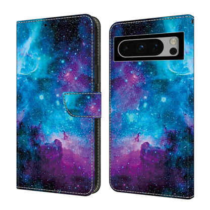 For Google Pixel 9 Crystal Painted Leather Phone case(Starry Sky) - Google Cases by buy2fix | Online Shopping UK | buy2fix