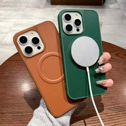 For iPhone 11 2 in 1 MagSafe Magnetic Silicone Leather Phone Case(Green) - iPhone 11 Cases by buy2fix | Online Shopping UK | buy2fix