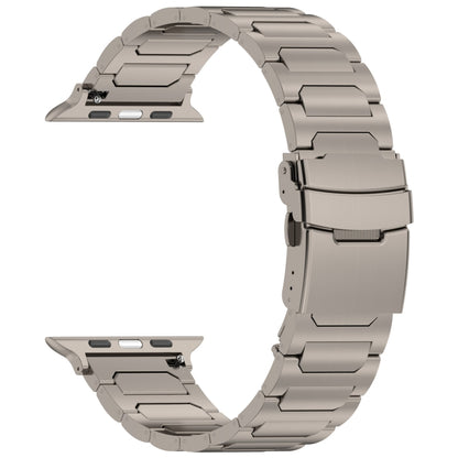 For Apple Watch Series 6 44mm I-Shaped Titanium Metal Watch Band(Titanium) - Watch Bands by buy2fix | Online Shopping UK | buy2fix