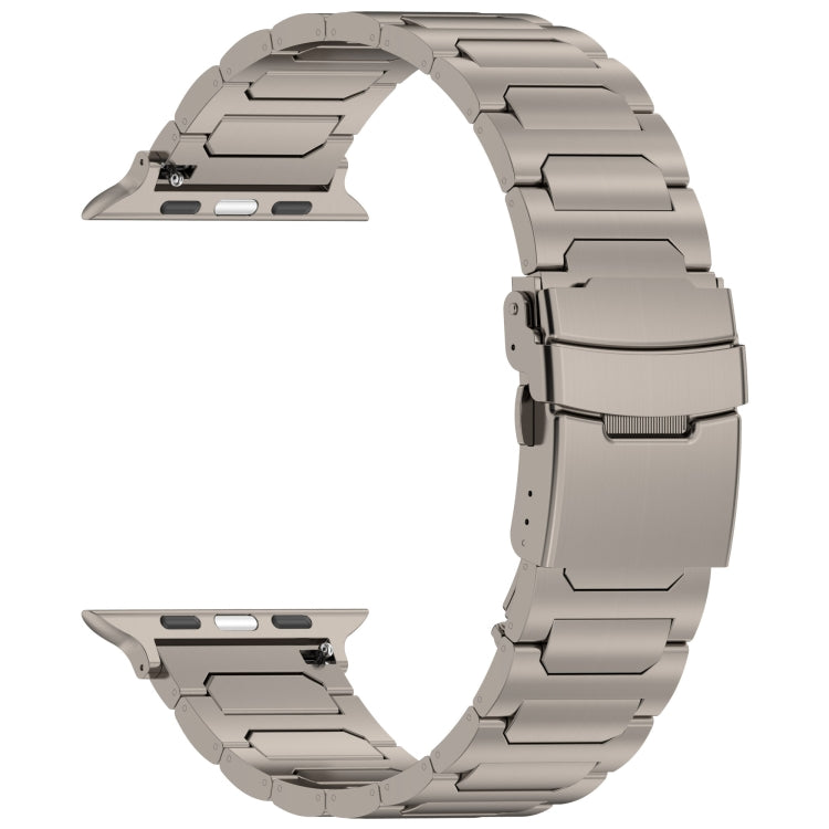 For Apple Watch 42mm I-Shaped Titanium Metal Watch Band(Titanium) - Watch Bands by buy2fix | Online Shopping UK | buy2fix