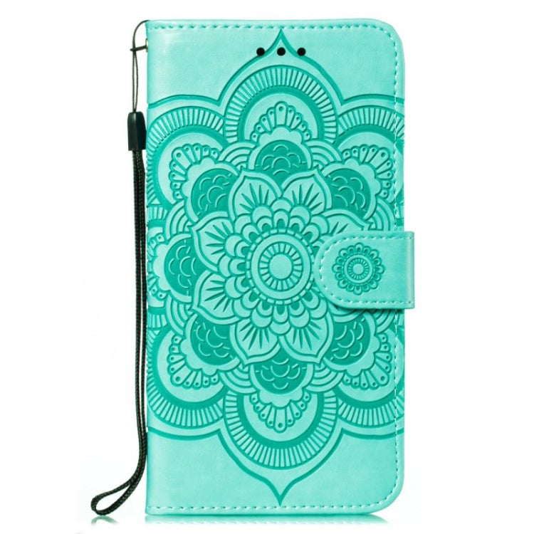 For Motorola Moto G Play 2024 Sun Mandala Embossing Pattern Phone Leather Case(Green) - Motorola Cases by buy2fix | Online Shopping UK | buy2fix