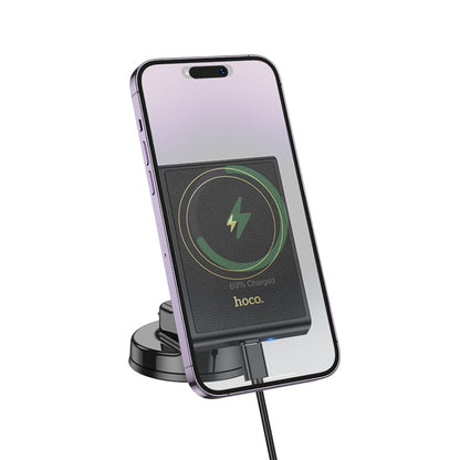 hoco HW20 Precious Magnetic Wireless Fast Charging Car Center Console Holder(Black) - Wireless Charger Holders by hoco | Online Shopping UK | buy2fix