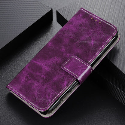 For Google Pixel 9 Pro Retro Crazy Horse Texture Flip Leather Phone Case(Purple) - Google Cases by buy2fix | Online Shopping UK | buy2fix