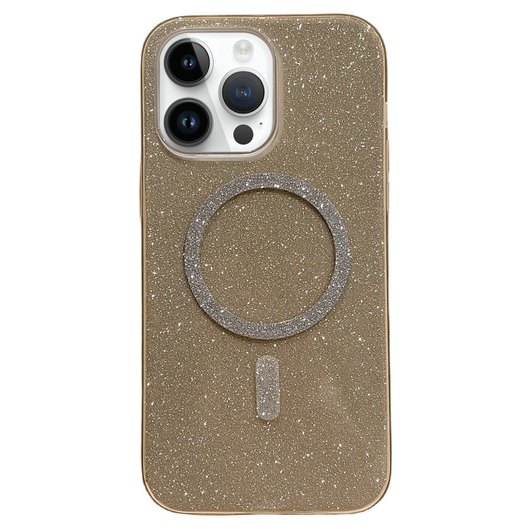 For iPhone 15 Pro Max Glitter MagSafe Magnetic TPU Phone Case(Gold) - iPhone 15 Pro Max Cases by buy2fix | Online Shopping UK | buy2fix