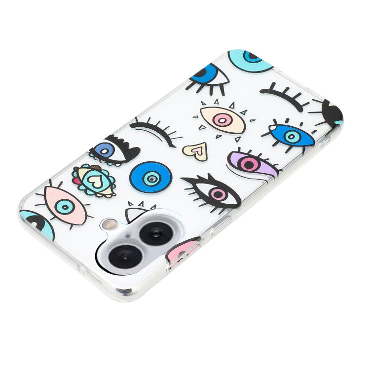 For iPhone 16 Plus Colorful Painting Pattern TPU Phone Case(Eye Monster) - iPhone 16 Plus Cases by buy2fix | Online Shopping UK | buy2fix