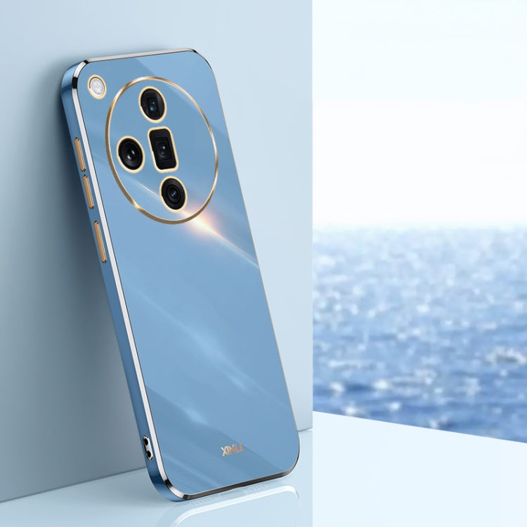 For OPPO Find X7 5G XINLI Straight Edge 6D Electroplate TPU Phone Case(Celestial Blue) - Find X7 Cases by XINLI | Online Shopping UK | buy2fix