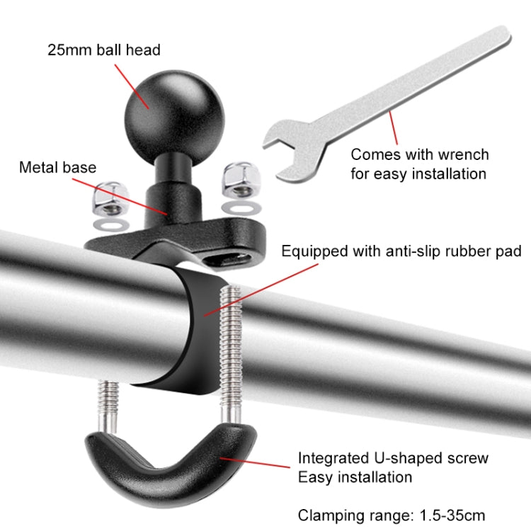 10 in 1 Crabs Selfie Stick Motorcycle Clamps Handlebar Fixed Mount - Holder by buy2fix | Online Shopping UK | buy2fix