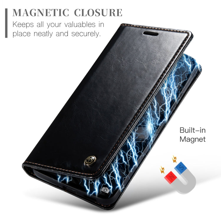 For Xiaomi Redmi Note 13 Pro 5G CaseMe 003 Crazy Horse Texture Flip Leather Phone Case(Black) - Xiaomi Cases by CaseMe | Online Shopping UK | buy2fix