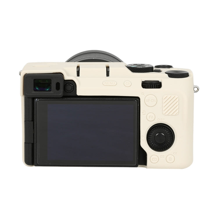 For Sony ILCE-7CM2 / A7C II / A7CR Glossy Soft Silicone Protective Case(White) - Protective Case by buy2fix | Online Shopping UK | buy2fix