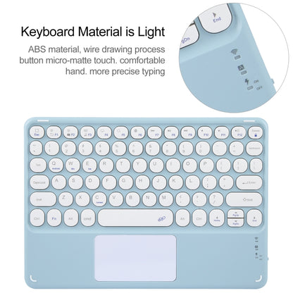 For Xiaomi Pad 6 Round Button Bluetooth Keyboard Rotatable Holder Leather Case with Touchpad(Sky Blue) - Others Keyboard by buy2fix | Online Shopping UK | buy2fix