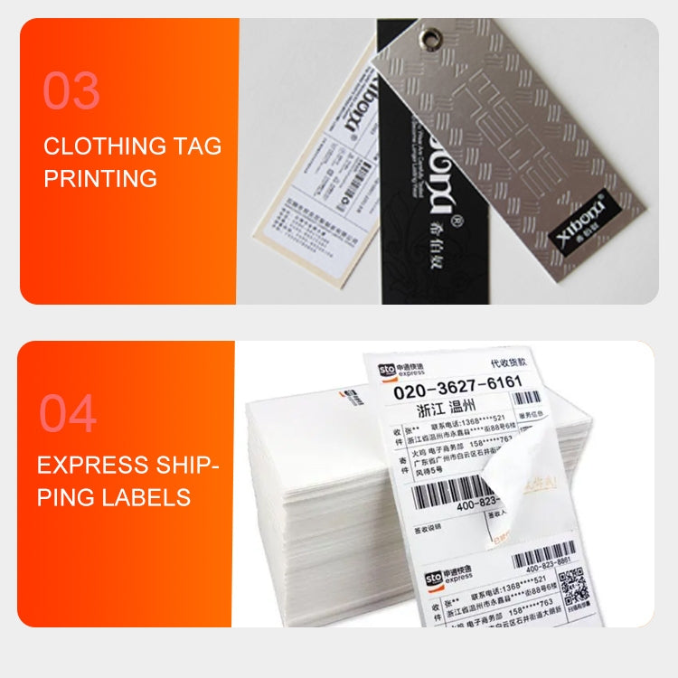ZJ-9250 100x150mm USB Thermal Label Printer, Plug:UK Plug(White) - Printer by buy2fix | Online Shopping UK | buy2fix