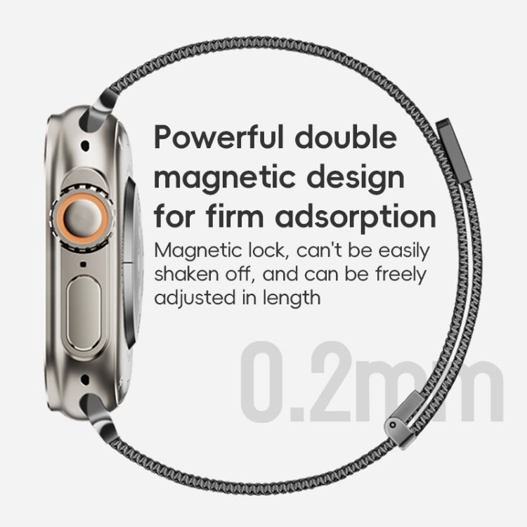 For Apple Watch Series 10 46mm ZGA Milanese Magnetic Metal Watch Band(Silver) - Watch Bands by ZGA | Online Shopping UK | buy2fix