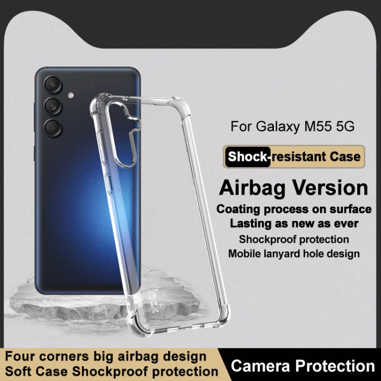 For Samsung Galaxy M55 5G imak Shockproof Airbag TPU Phone Case(Transparent) - Galaxy Phone Cases by imak | Online Shopping UK | buy2fix