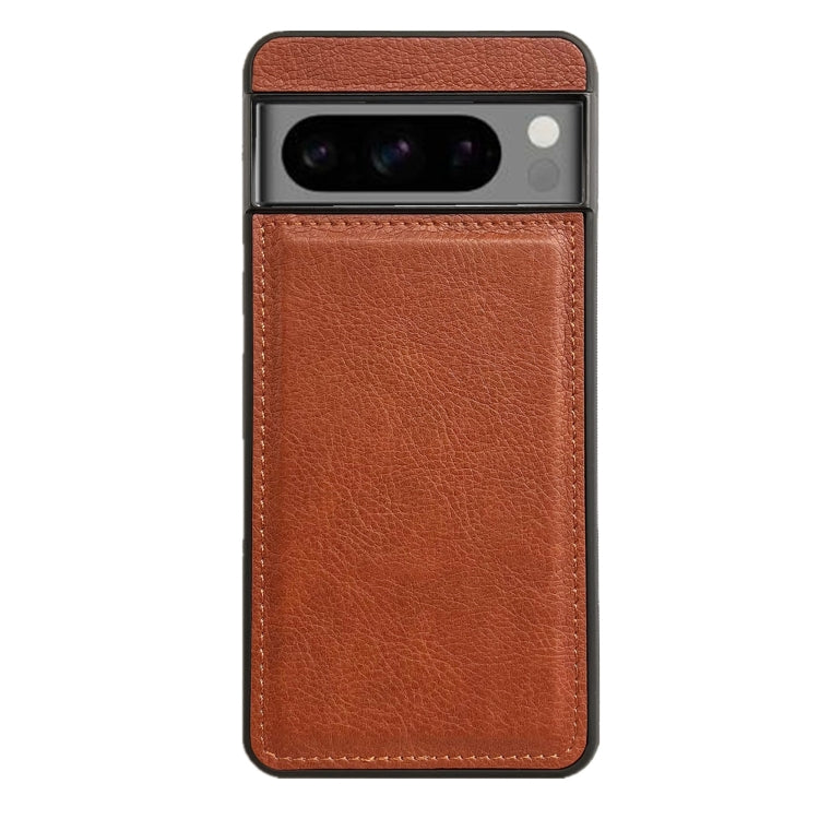 For Google Pixel 9 Pro XL Cowhide Texture Back Cover Phone Case(Brown) - Google Cases by buy2fix | Online Shopping UK | buy2fix