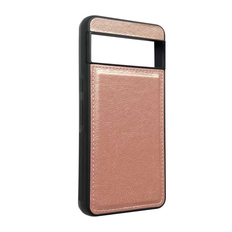 For Google Pixel 9 / Pixel 9 Pro Cowhide Texture Back Cover Phone Case(Rose Gold) - Google Cases by buy2fix | Online Shopping UK | buy2fix