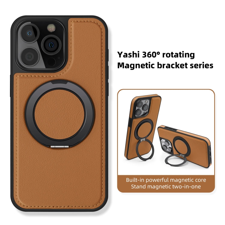 For iPhone 15 Pro Yashi 360 Degree Rotating MagSafe Bracket Phone Case(Dark Green) - iPhone 15 Pro Cases by buy2fix | Online Shopping UK | buy2fix