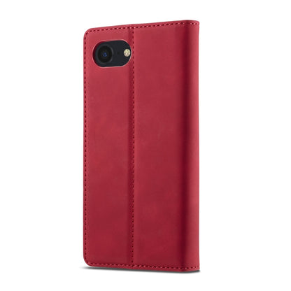 For iPhone SE 2024 LC.IMEEKE Strong Magnetic Leather Phone Case with Holder & Card Slots & Wallet(Red) - More iPhone Cases by LC.IMEEKE | Online Shopping UK | buy2fix