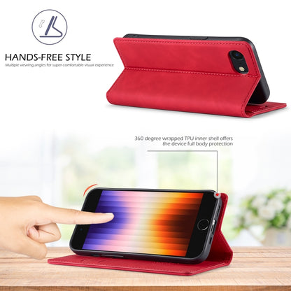 For iPhone SE 2024 LC.IMEEKE Strong Magnetic Leather Phone Case with Holder & Card Slots & Wallet(Red) - More iPhone Cases by LC.IMEEKE | Online Shopping UK | buy2fix