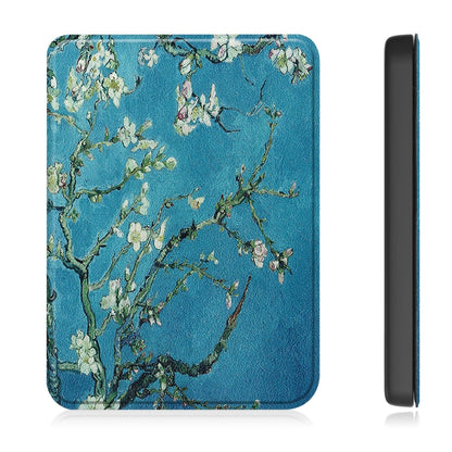 For KOBO Clara Colour 2024 / BW Painted Voltage Caster TPU Leather Smart Tablet Case(Apricot Blossom) - Others by buy2fix | Online Shopping UK | buy2fix