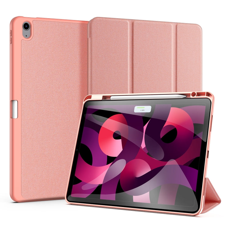 For iPad Air 13 2024 DUX DUCIS Domo Series Cloth Texture Magnetic Leather Tablet Case(Pink) - iPad Air 13 2024 Cases by DUX DUCIS | Online Shopping UK | buy2fix