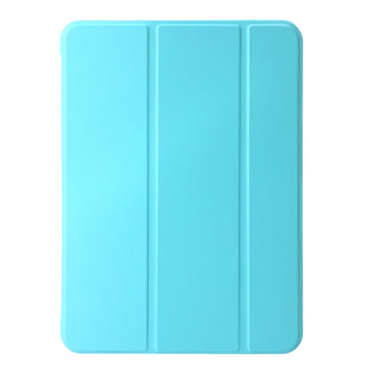 For iPad Pro 13 2024 Three-fold Holder Flip Tablet Leather Case(Mint Blue) - iPad Pro 13 2024 Cases by buy2fix | Online Shopping UK | buy2fix