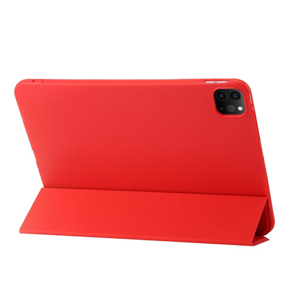 For iPad Pro 13 2024 Three-fold Holder Flip Tablet Leather Case(Red) - iPad Pro 13 2024 Cases by buy2fix | Online Shopping UK | buy2fix