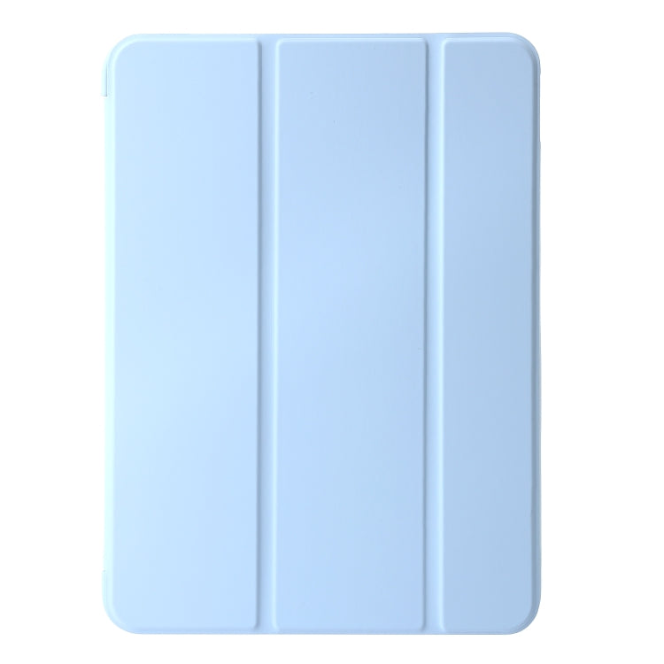 For iPad Pro 11 2024 Three-fold Holder Flip Tablet Leather Case(Sky Blue) - iPad Pro 11 2024 Cases by buy2fix | Online Shopping UK | buy2fix