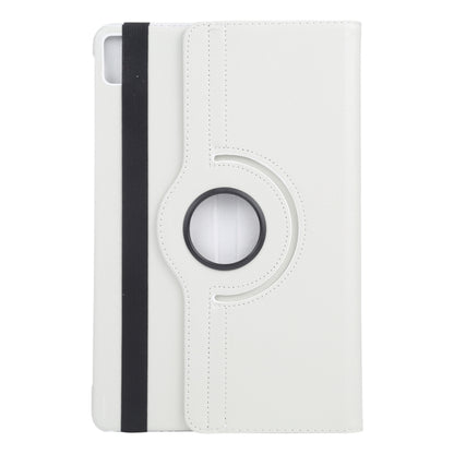 For iPad Pro 13 2024 360 Degree Rotation Litchi Texture Leather Tablet Case with Holder(White) - iPad Pro 13 2024 Cases by buy2fix | Online Shopping UK | buy2fix