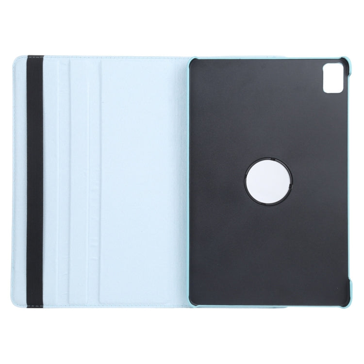 For iPad Air 11 2024 360 Degree Rotation Litchi Texture Leather Tablet Case with Holder(Sky Blue) - iPad Air 11 2024 Cases by buy2fix | Online Shopping UK | buy2fix