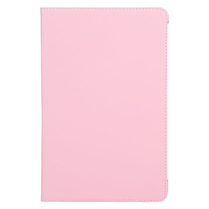 For iPad Pro 11 2024 360 Degree Rotation Litchi Texture Leather Tablet Case with Holder(Pink) - iPad Pro 11 2024 Cases by buy2fix | Online Shopping UK | buy2fix