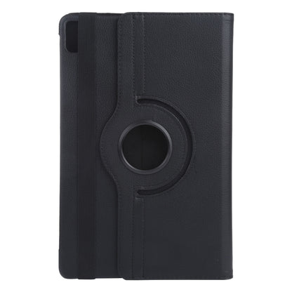 For iPad Pro 11 2024 360 Degree Rotation Litchi Texture Leather Tablet Case with Holder(Black) - iPad Pro 11 2024 Cases by buy2fix | Online Shopping UK | buy2fix