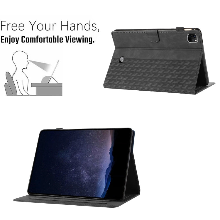 For iPad Pro 11 2024 Building Blocks Embossed Leather Smart Tablet Case(Black) - iPad Pro 11 2024 Cases by buy2fix | Online Shopping UK | buy2fix