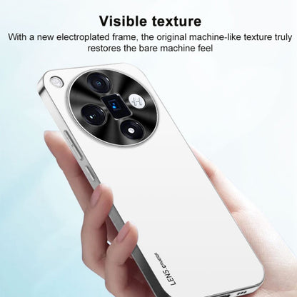 For OPPO Reno11 Pro Global AG Frosted Electroplating Acrylic Phone Case(Silver White) - Reno11 Pro Cases by buy2fix | Online Shopping UK | buy2fix