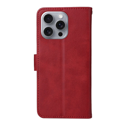 For iPhone 16 Pro Max Classic Calf Texture Flip Leather Phone Case(Red) - iPhone 16 Pro Max Cases by buy2fix | Online Shopping UK | buy2fix