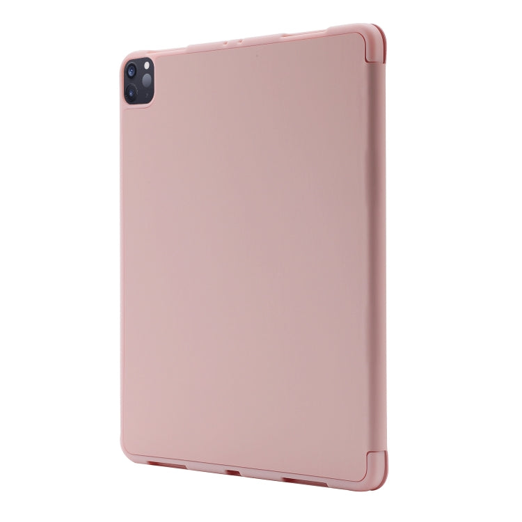 For iPad Pro 13 2024 Skin Feel Tri-fold Leather Tablet Case with Pen Slot(Pink) - iPad Pro 13 2024 Cases by buy2fix | Online Shopping UK | buy2fix