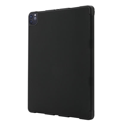 For iPad Air 11 2024 Skin Feel Tri-fold Leather Tablet Case with Pen Slot(Black) - iPad Air 11 2024 Cases by buy2fix | Online Shopping UK | buy2fix