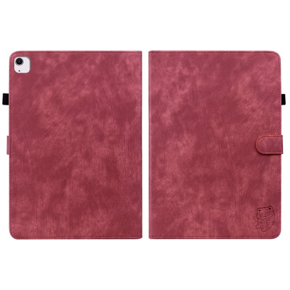 For iPad Air 13 2024 Embossed Tiger Pattern Leather Tablet Case(Red) - iPad Air 13 2024 Cases by buy2fix | Online Shopping UK | buy2fix