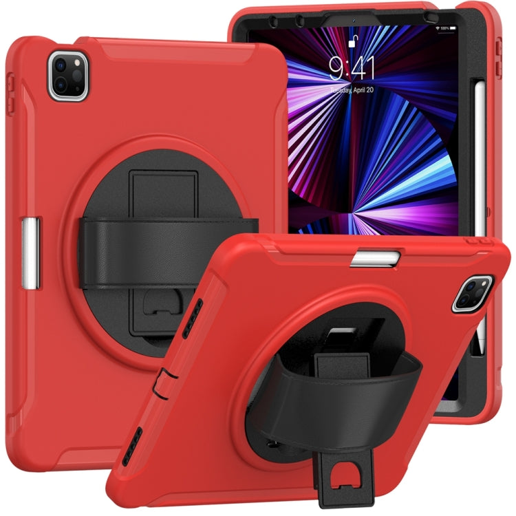 For iPad Pro 11 2024 Spider Wheel Silicone Hybrid PC Tablet Case(Red) - iPad Pro 11 2024 Cases by buy2fix | Online Shopping UK | buy2fix