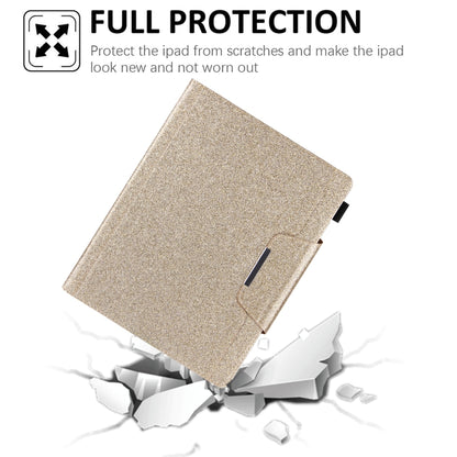 For iPad Pro 11 2024 Glitter Metal Buckle Leather Smart Tablet Case(Gold) - iPad Pro 11 2024 Cases by buy2fix | Online Shopping UK | buy2fix