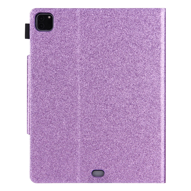 For iPad Pro 11 2024 Glitter Metal Buckle Leather Smart Tablet Case(Purple) - iPad Pro 11 2024 Cases by buy2fix | Online Shopping UK | buy2fix